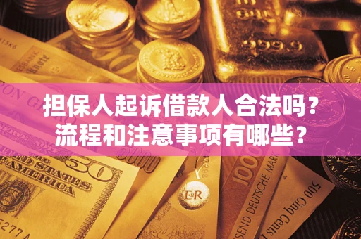 武汉担保人起诉借款人合法吗？流程和注意事项有哪些？