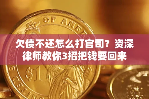 武汉欠债不还怎么打官司？资深律师教你3招把钱要回来