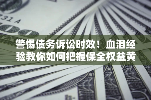 武汉警惕债务诉讼时效！血泪经验教你如何把握保全权益黄金期