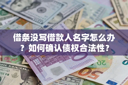 武汉借条没写借款人名字怎么办？如何确认债权合法性？