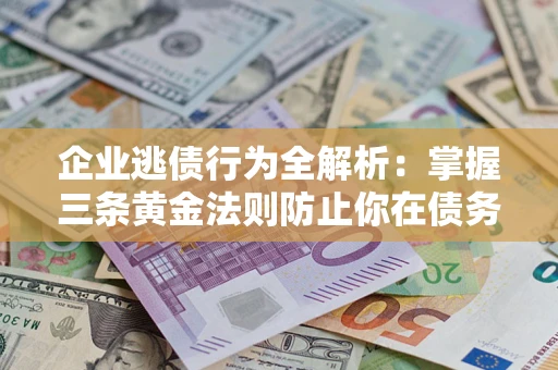 武汉企业逃债行为全解析：掌握三条黄金法则防止你在债务乱局中“踩雷”