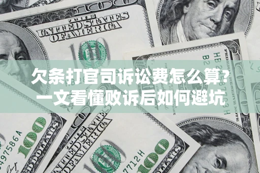 武汉欠条打官司诉讼费怎么算？一文看懂败诉后如何避坑