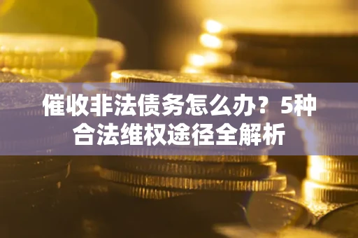 武汉催收非法债务怎么办？5种合法维权途径全解析