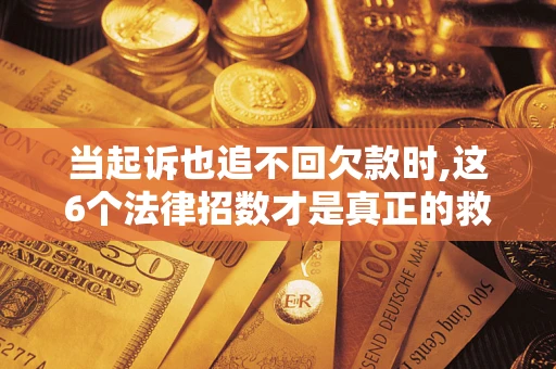 武汉当起诉也追不回欠款时,这6个法律招数才是真正的救命稻草
